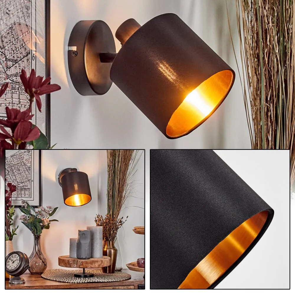 Alsen Wandleuchte Schwarz, 1-flammig H9027119