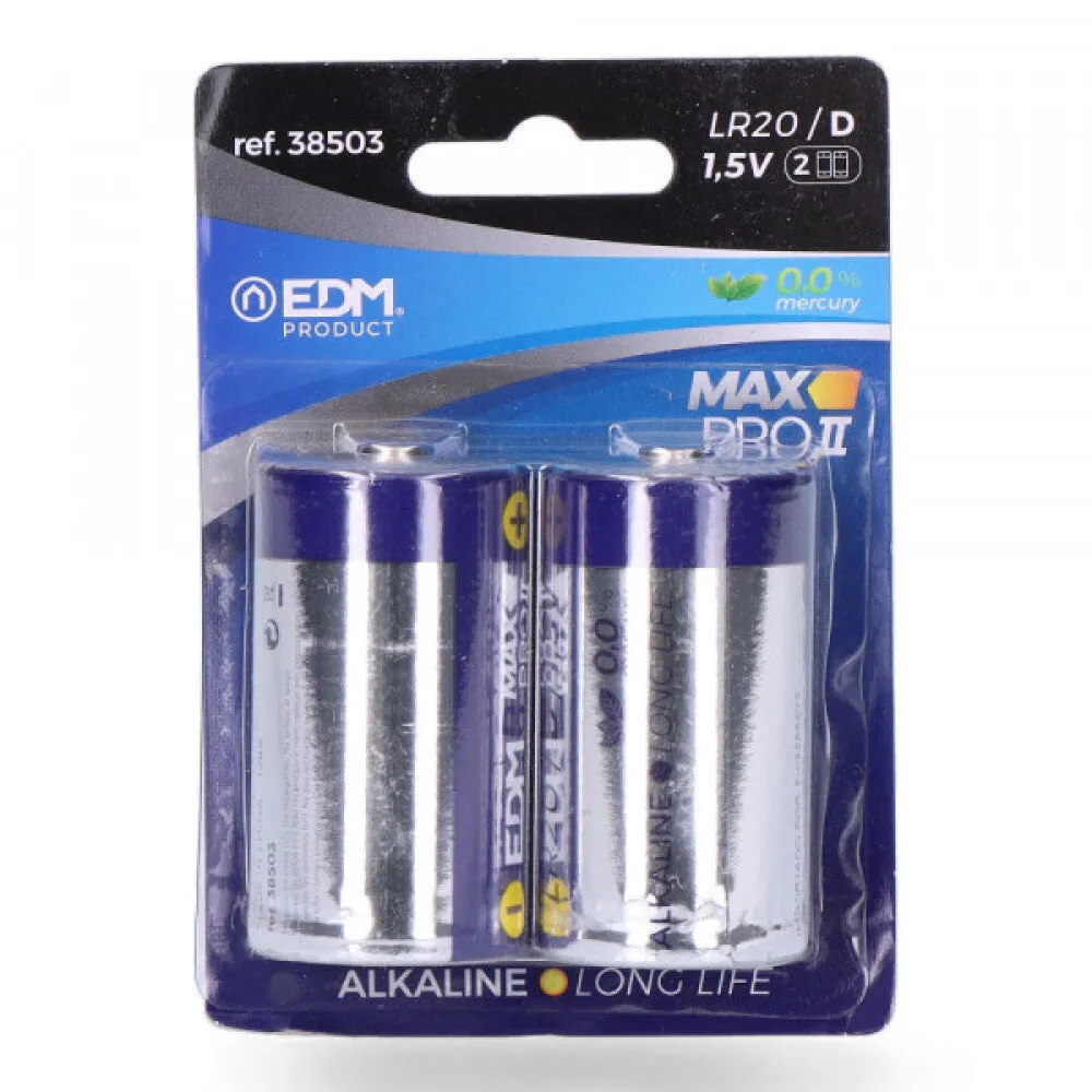 Alkalibatterie Long Life D LR20 1,5 V (Blisterpackung mit 2 Stück) [E3-38503]