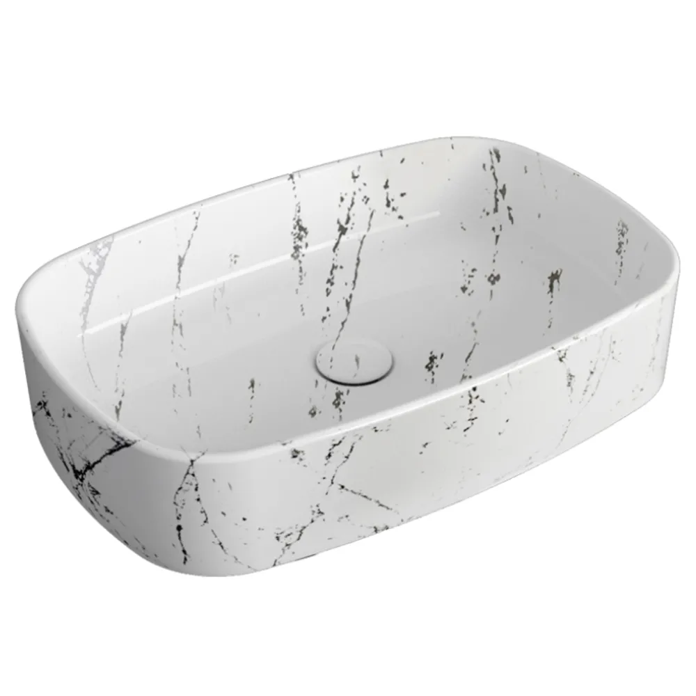 Aufsatzwaschtisch rechteckig 60 Statuario Decori Simas