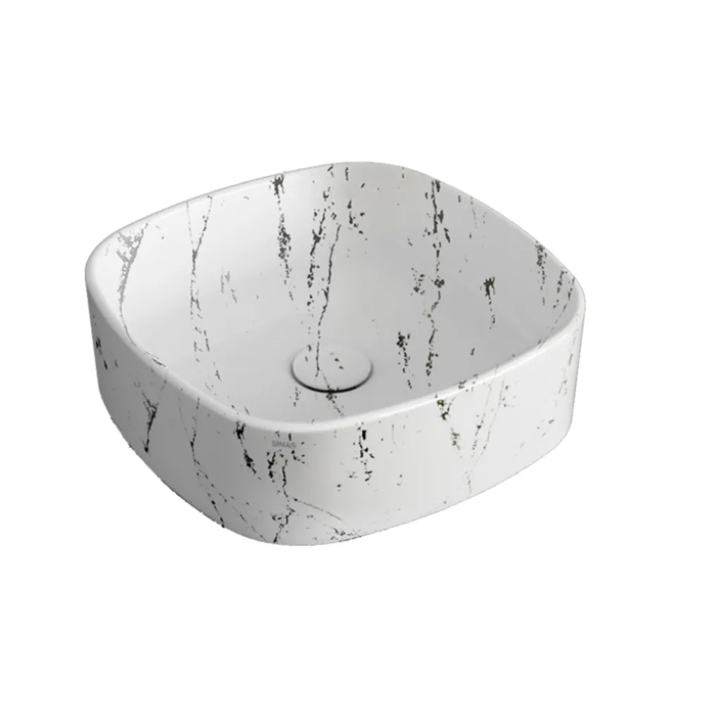 Aufsatzwaschtisch 40 Quadrat Statuario Decori Simas