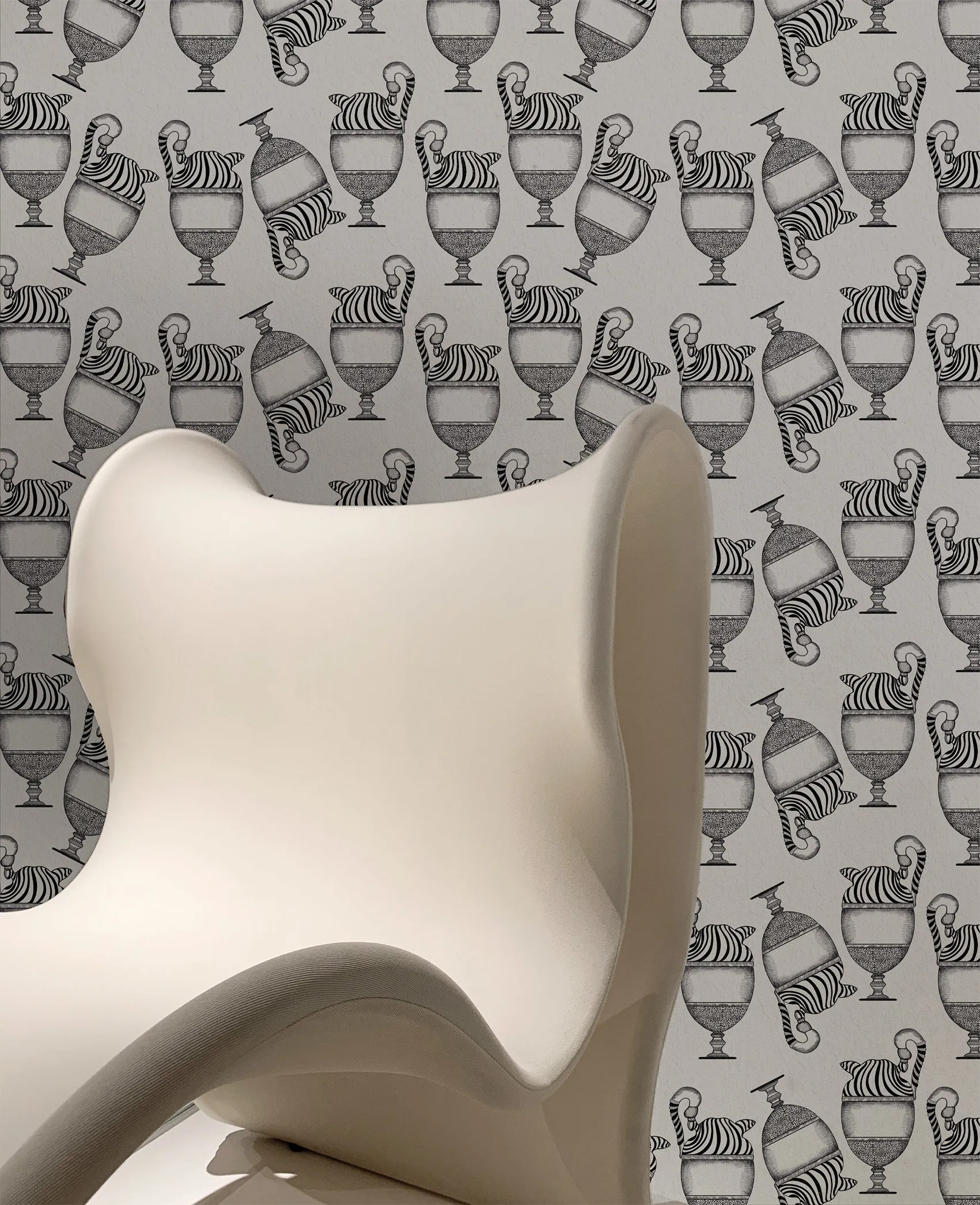 Weißer und schwarzer Springbrunnen von MaVoix