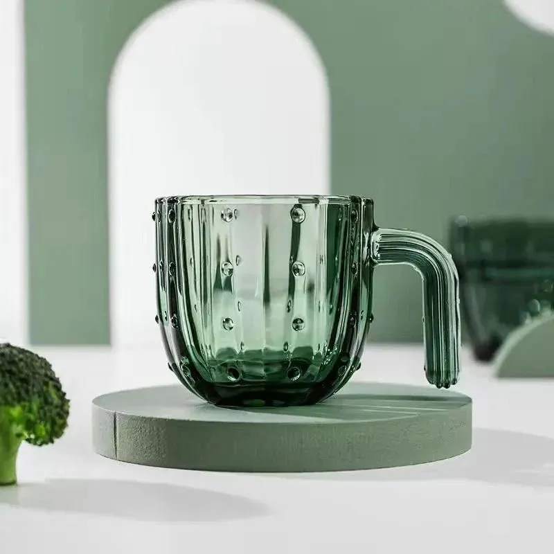 Grüner Kaktus Transparenter stapelbarer Kaffeebecher