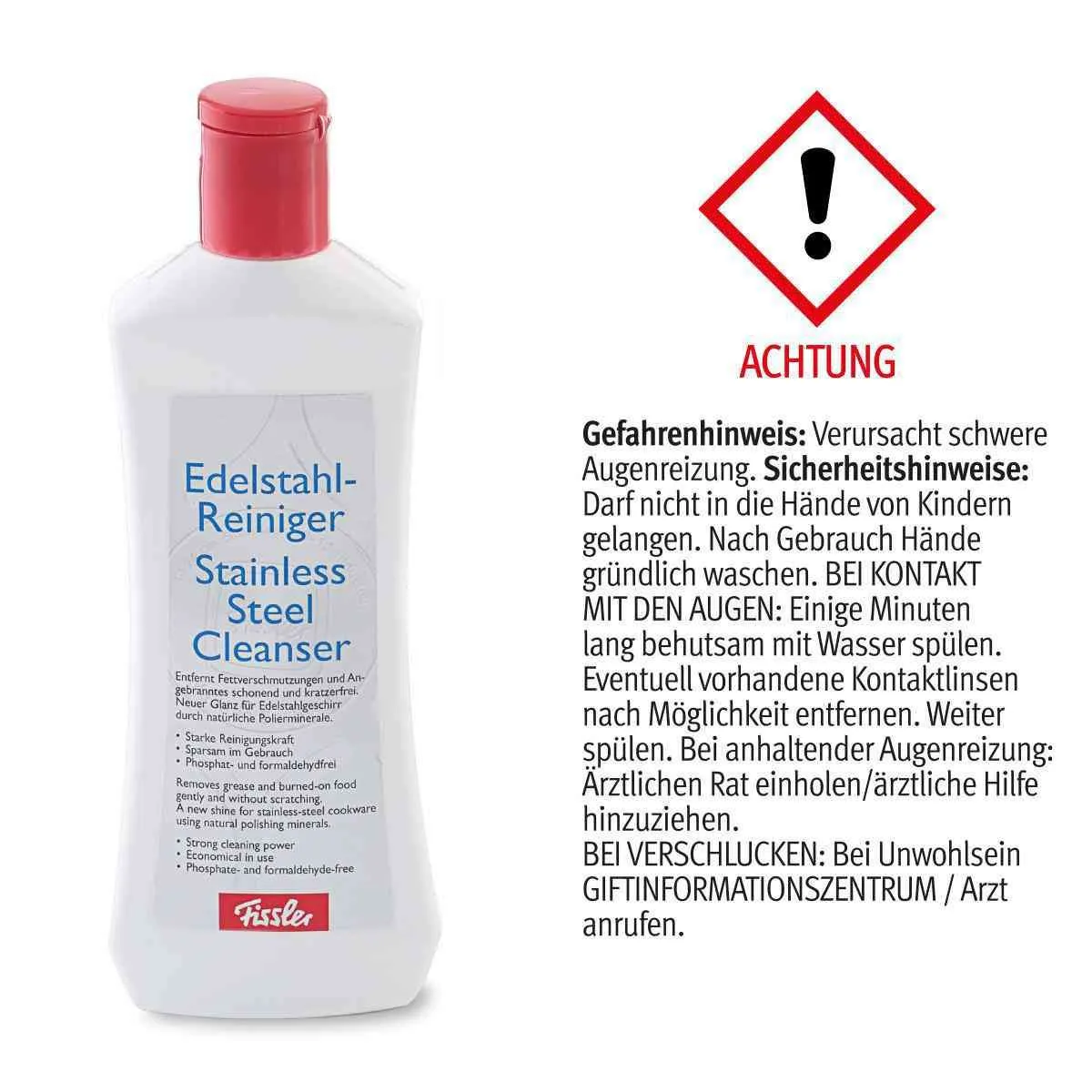 Edelstahl-Reiniger 7,5 x 3,5 x 21,5 cm | Reiniger