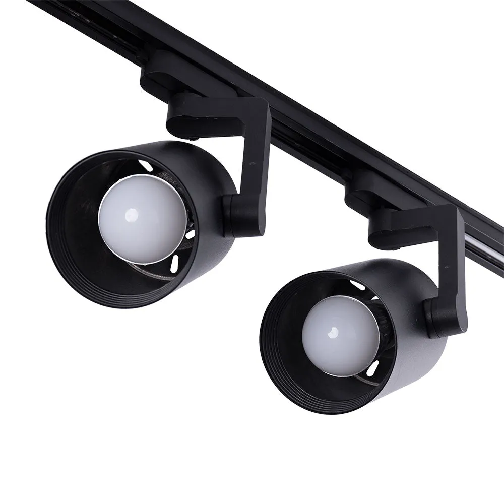 Paket 2 Schienenlicht Einzelphase E27 PAR30/A65 - Schwarz