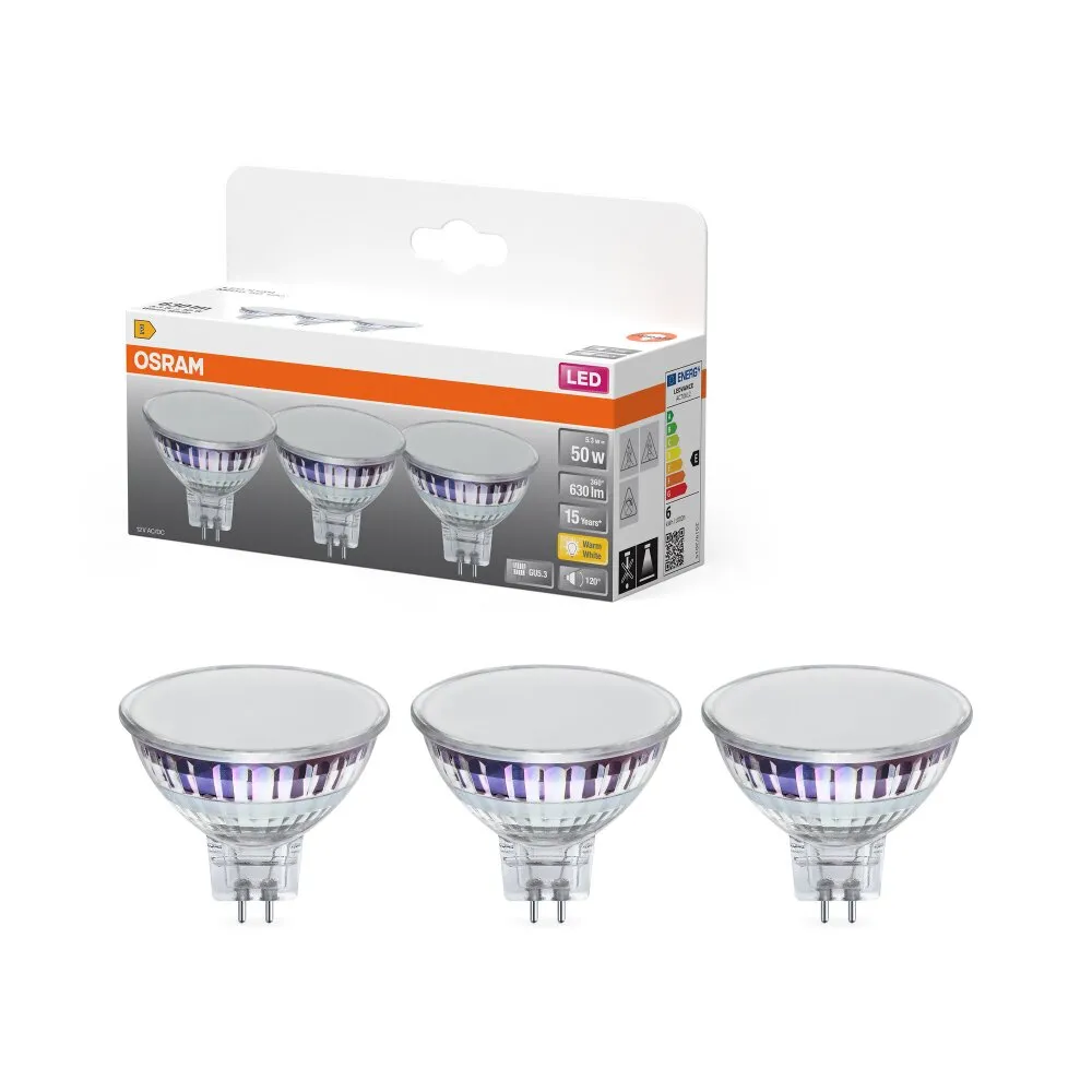 OSRAM 3er Set LED Star GU5.3 6,5 Watt 2700 Kelvin 630 Lumen 40998544595592