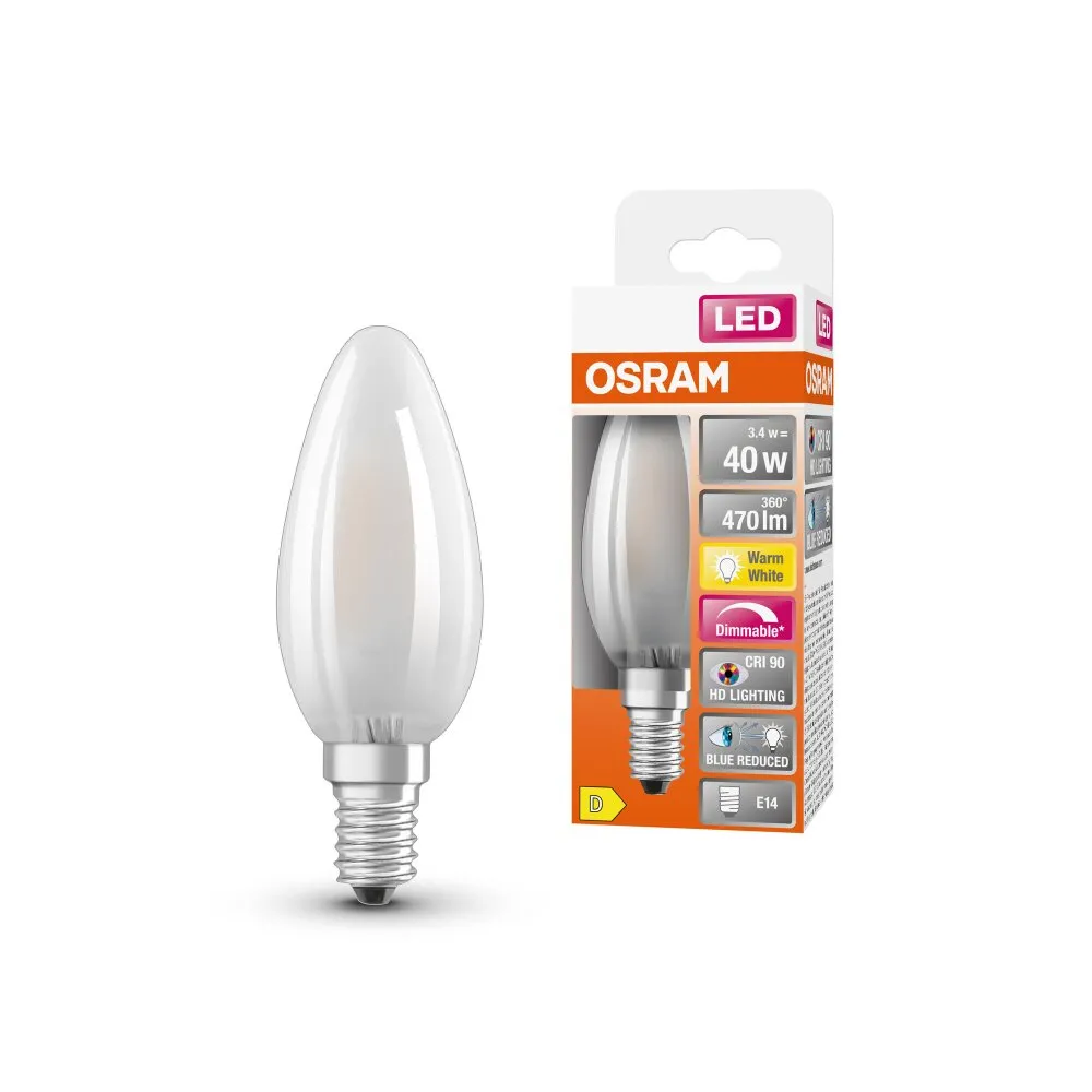 OSRAM SUPERSTAR LED E14 3,4 Watt 2700 Kelvin 470 Lumen 4058075602779