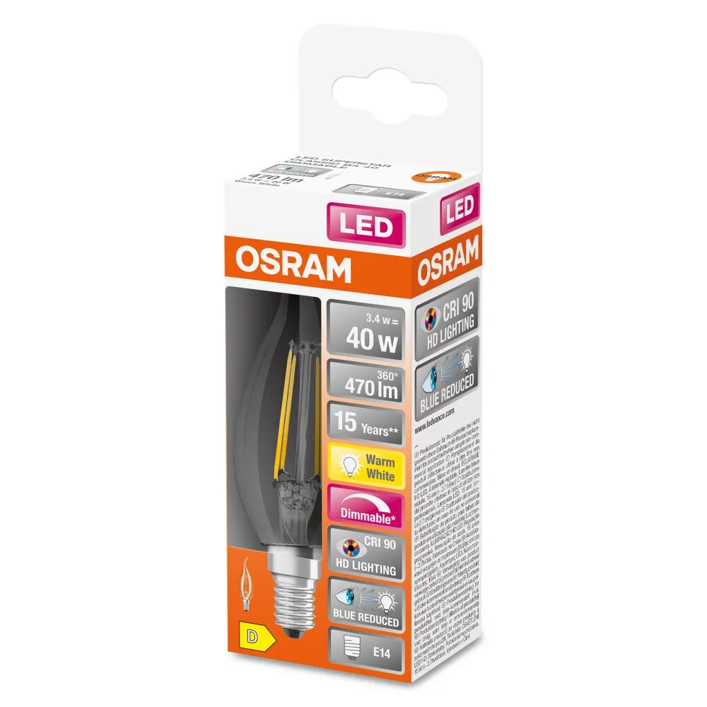 OSRAM SUPERSTAR LED E14 3,4 Watt 2700 Kelvin 470 Lumen 4058075602830