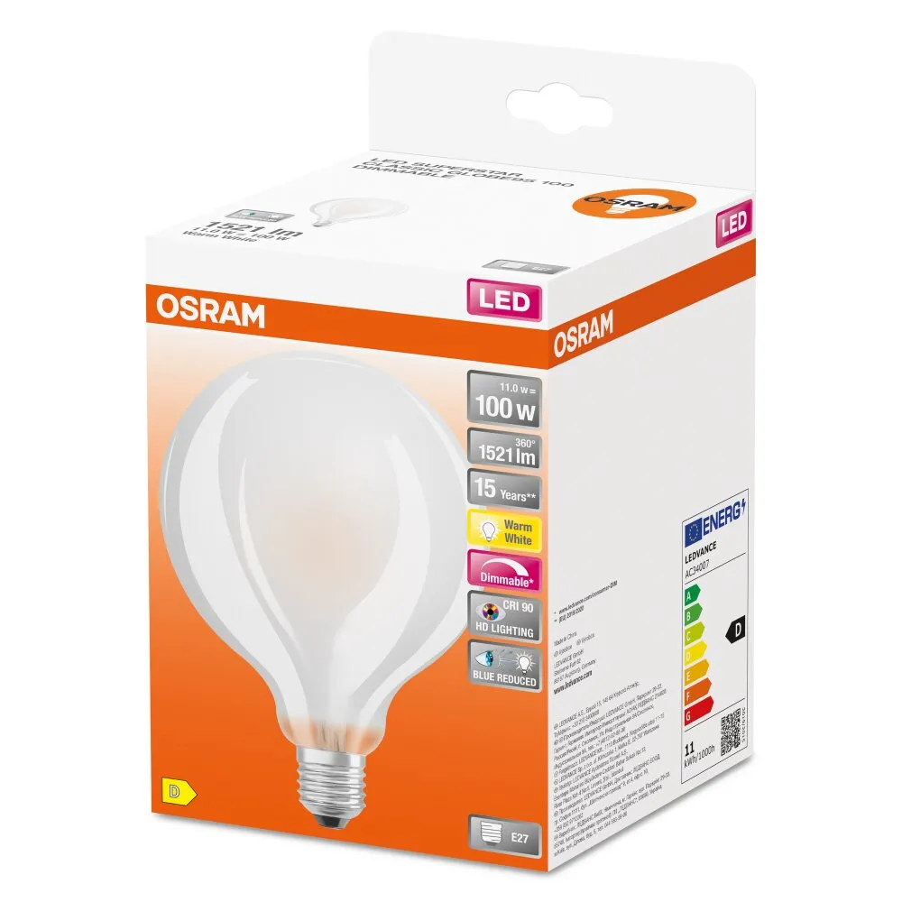 OSRAM SUPERSTAR LED E27 11 Watt 2700 Kelvin 1521 Lumen 4058075602991