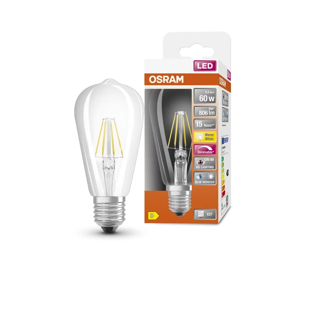 OSRAM SUPERSTAR LED E27 5,8 Watt 2700 Kelvin 806 Lumen 4058075603035