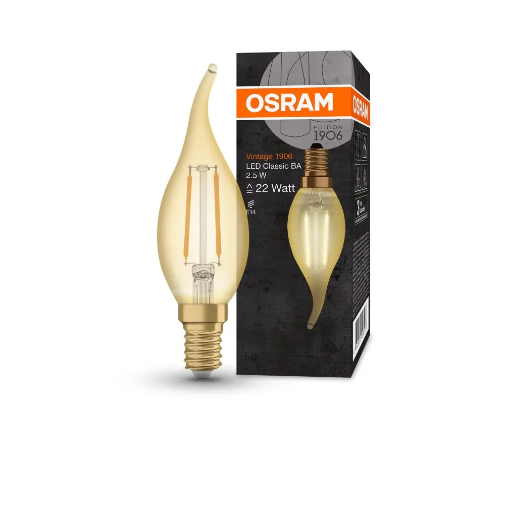 OSRAM Vintage 1906® LED E14 2,5 Watt 2400 Kelvin 220 Lumen 4058075293236