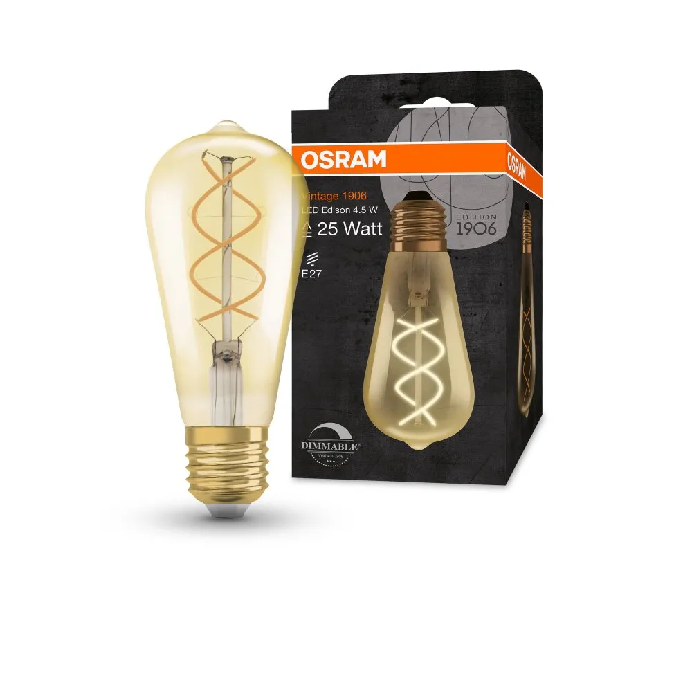 OSRAM Vintage 1906® LED E27 4 Watt 2000 Kelvin 300 Lumen 4058075269965