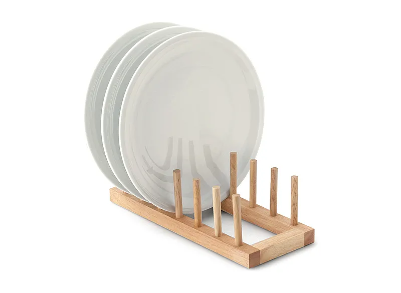 Tellerständer Gummibaum | für 6 Teller | 30 x 12 x 9 cm