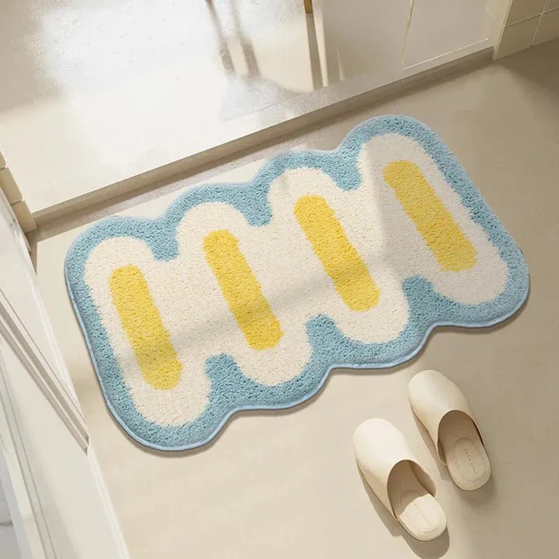 Weiche Badezimmermatte mit geometrischem Design