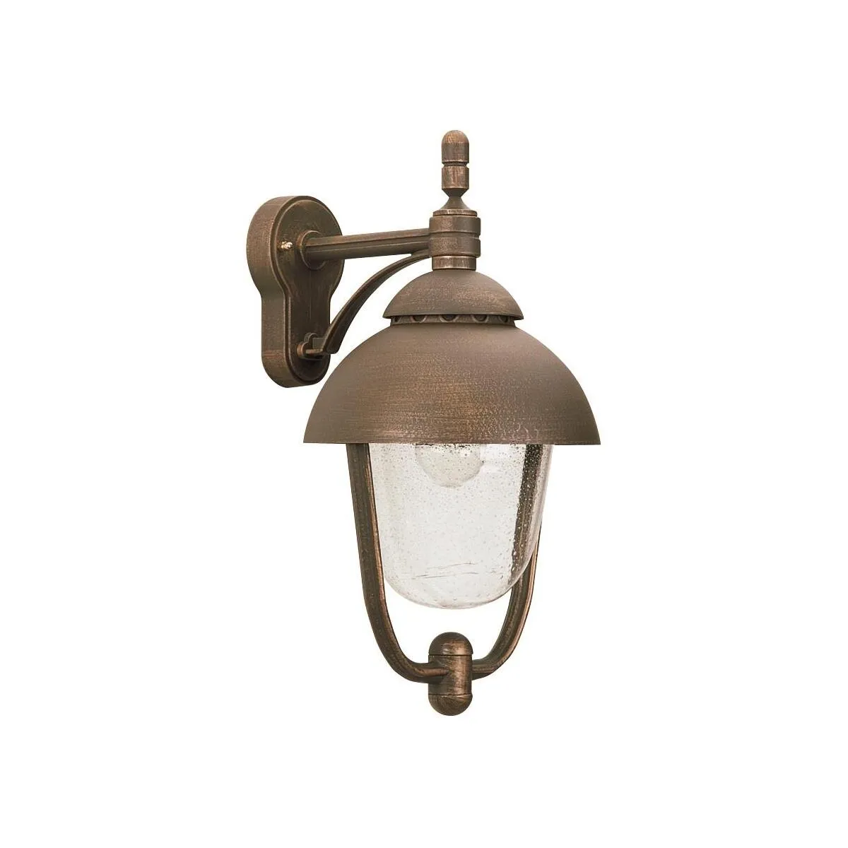 Wandleuchte hängend Alu braun-messing