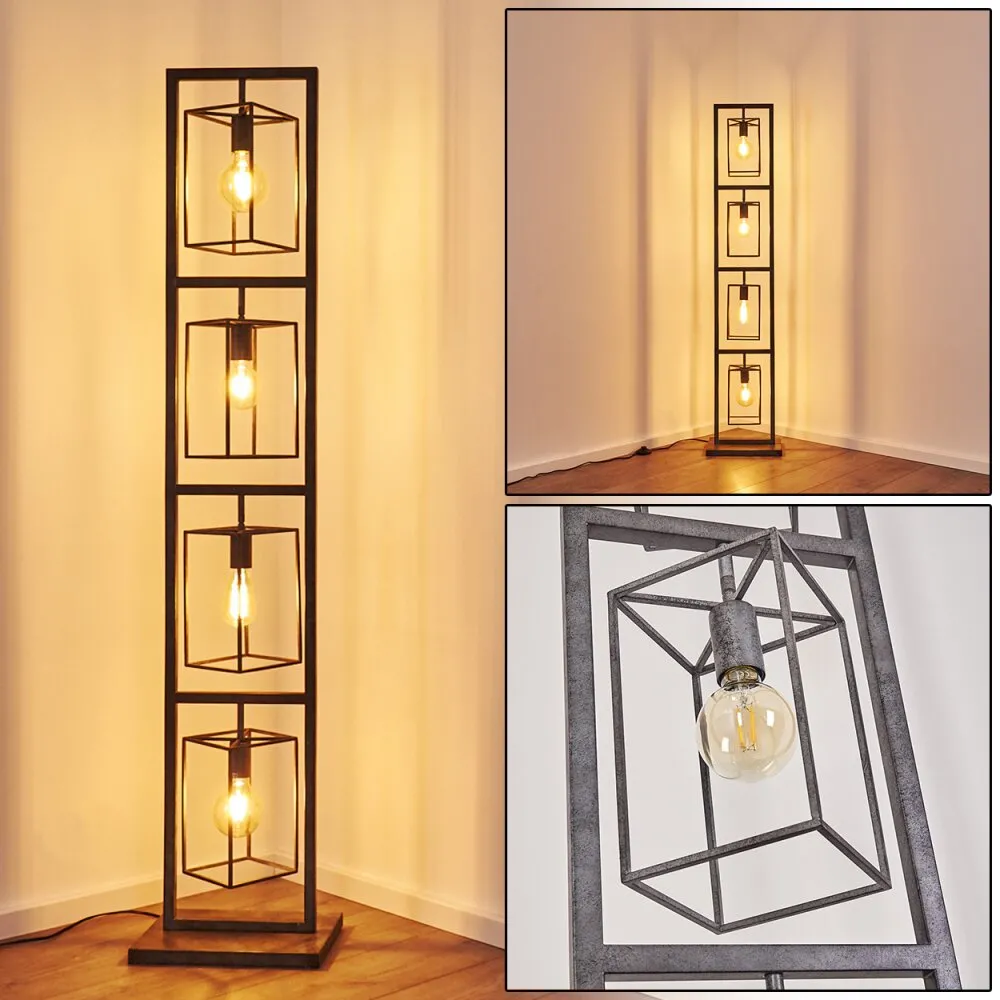 Westbroek Stehleuchte Silber, 4-flammig