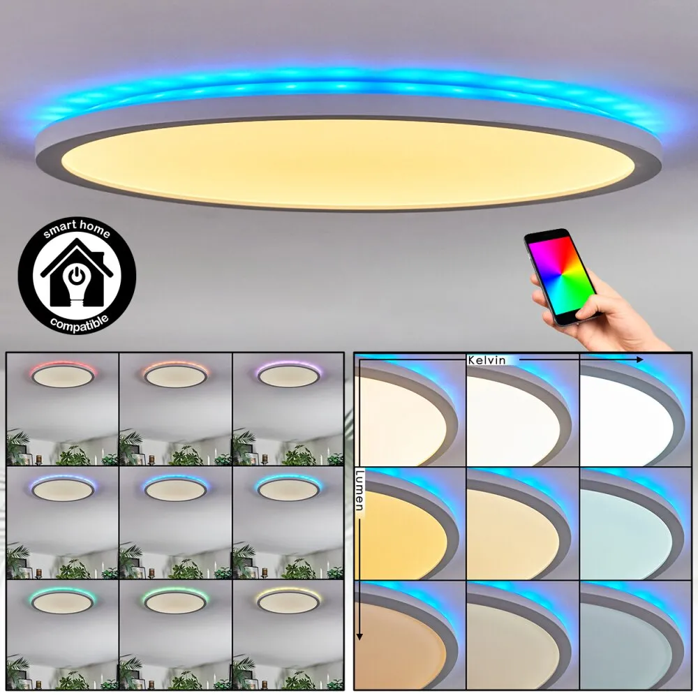 Zuren Deckenpanel LED Weiß, 1-flammig, Farbwechsler H9010203