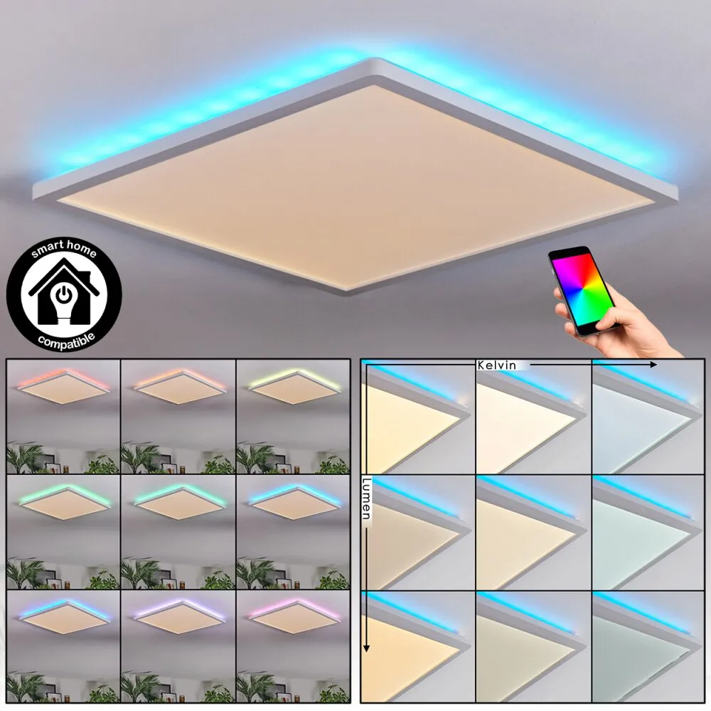 Zuren Deckenpanel LED Weiß, 1-flammig, Farbwechsler H9010227